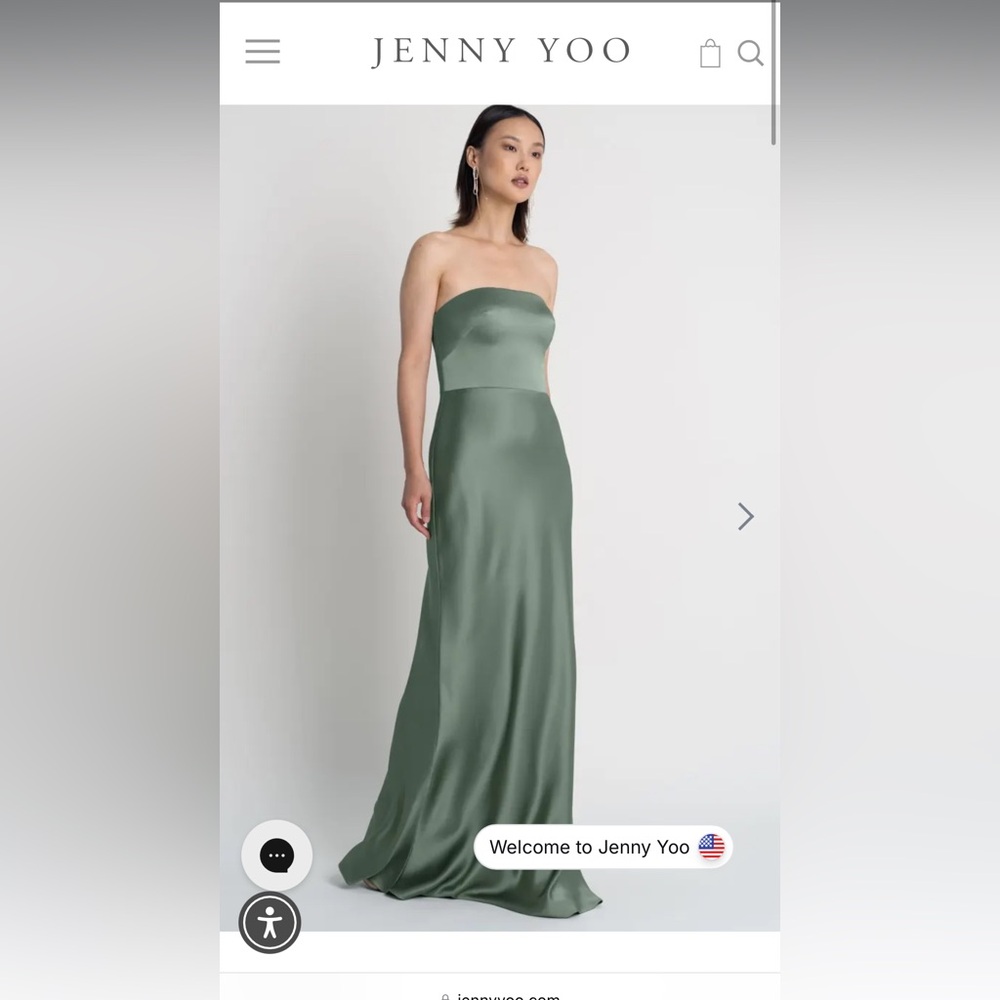 Jenny Yoo Melody Dress in Eucalyptus